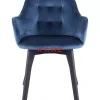 Armlehnstuhl Black Lady Velvet Blau
