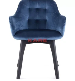 Armlehnstuhl Black Lady Velvet Blau