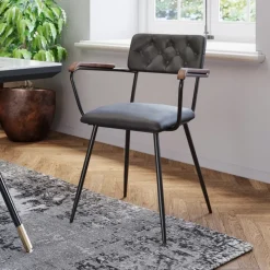 Armlehnstuhl Salsa Leder Dunkelgrun
