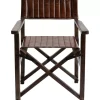 Armlehnstuhl Twist Leder Braun