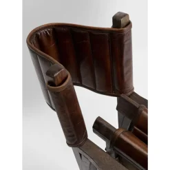 Armlehnstuhl Twist Leder Braun