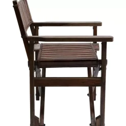 Armlehnstuhl Twist Leder Braun
