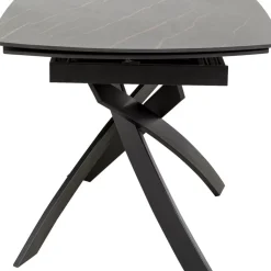 Ausziehtisch Twist Schwarz 120(30+30)X90Cm