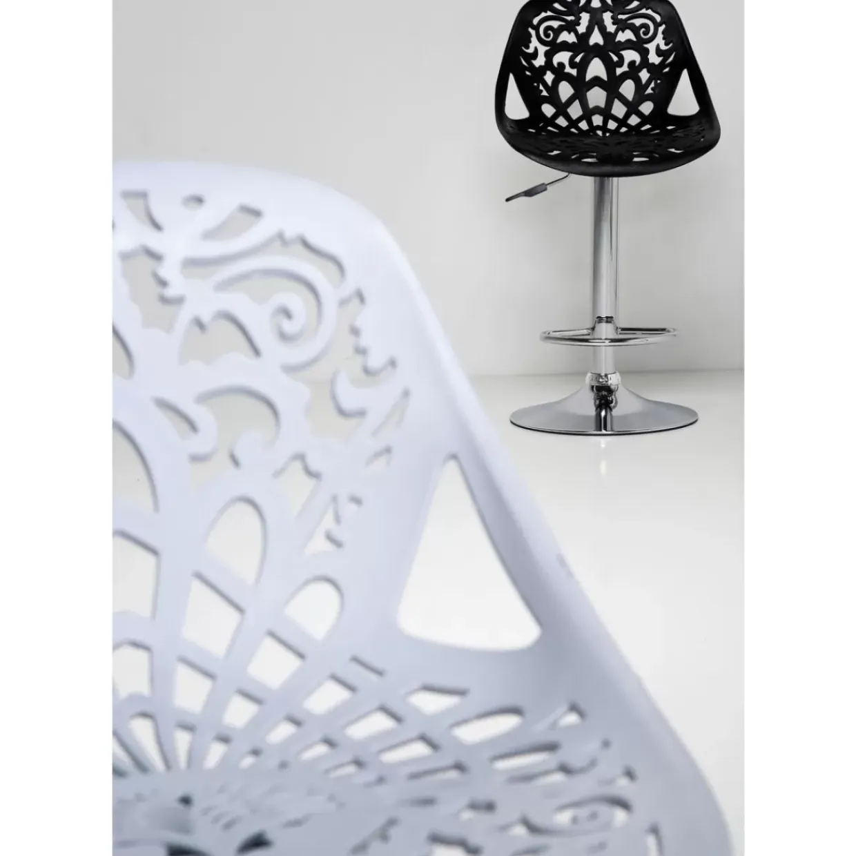 Barhocker Ornament White