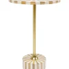Beistelltisch Domero Cirque Gold Weis O40Cm