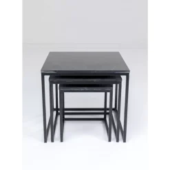 Beistelltisch Key West Schwarz (3/Set)