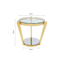 Beistelltisch Monocolo Gold O50Cm