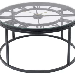 Beistelltisch Roman Schwarz O76Cm