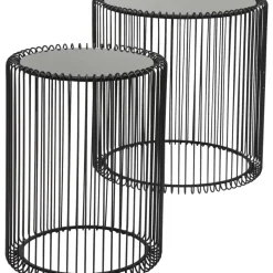 Beistelltisch Wire Schwarz (2/Set) O44Cm
