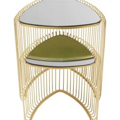 Beistelltisch Wire Triangle Gold (2/Set)