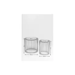 Beistelltisch Wire White (2/Set) O44Cm