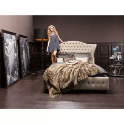 Bett City Spirit Linen Natural 160X200Cm