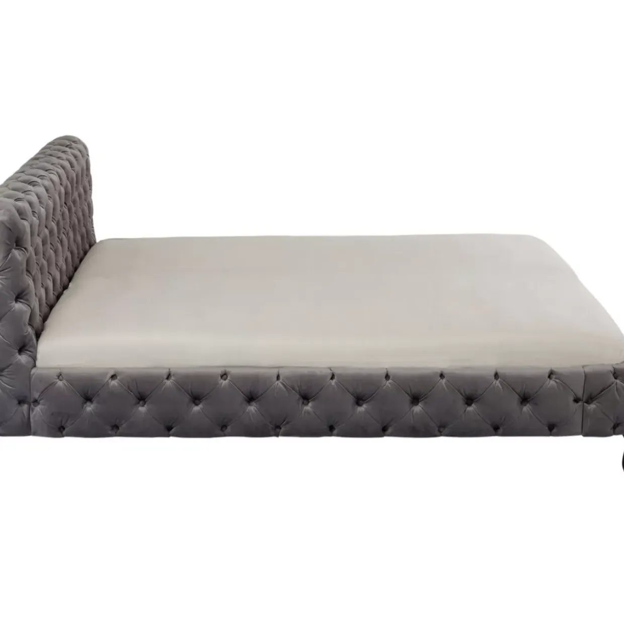 Bett Desire Velvet Silbergrau 160X200 Cm
