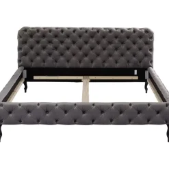Bett Desire Velvet Silbergrau 160X200 Cm