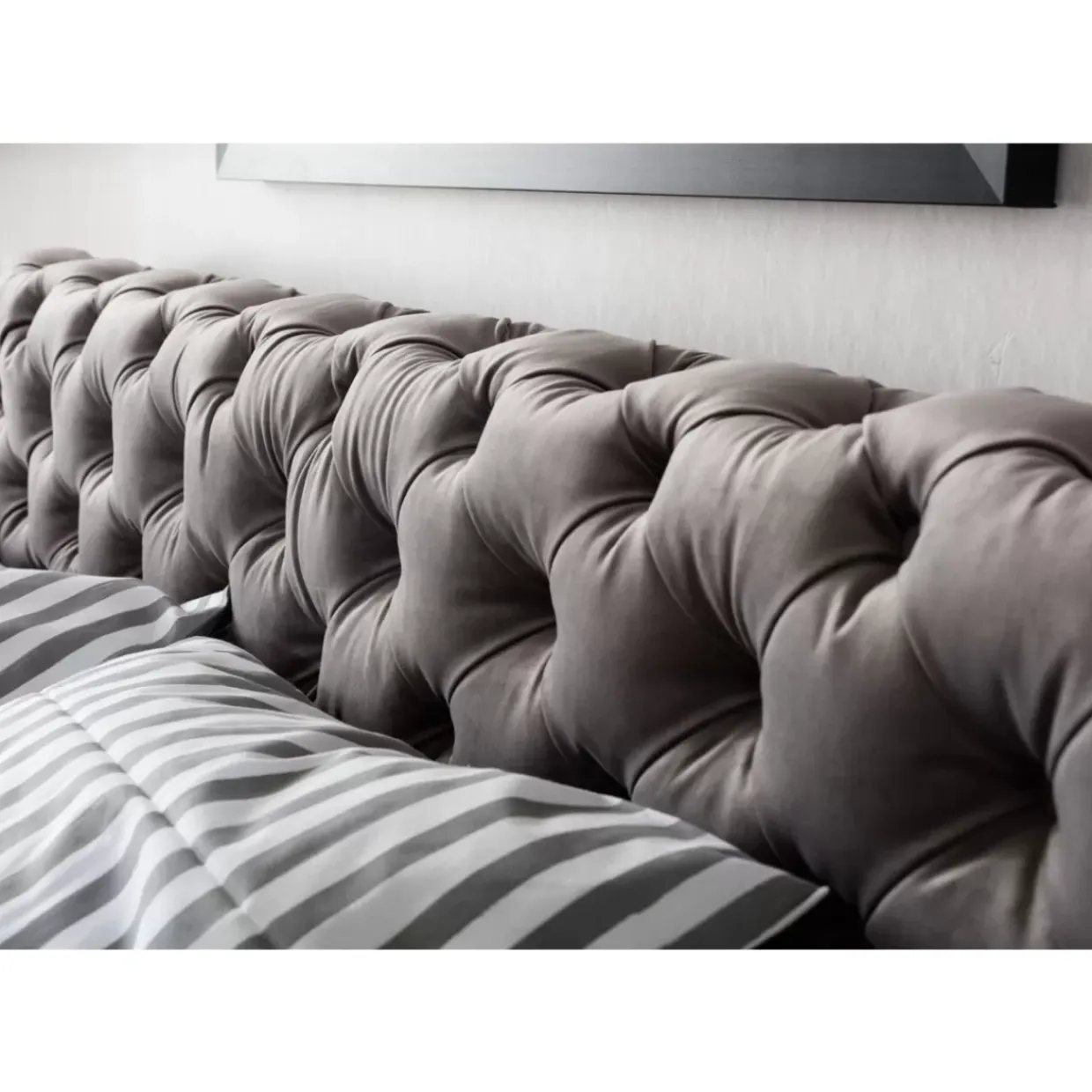 Bett Desire Velvet Silbergrau 160X200 Cm