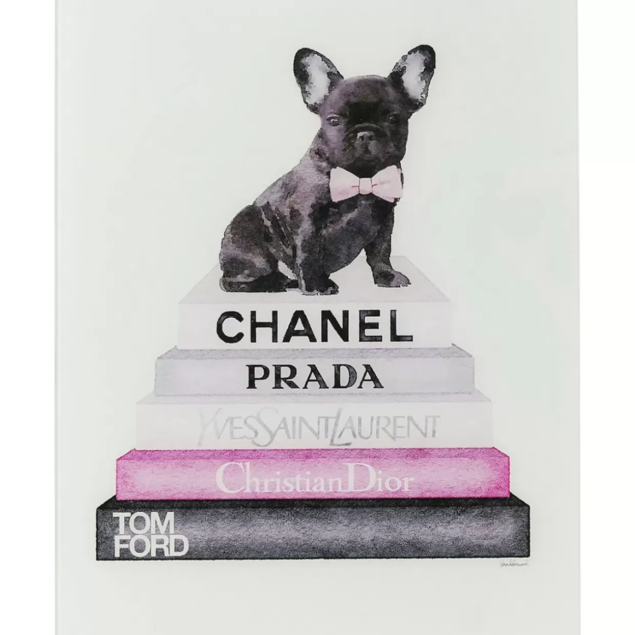 Bild Glas Fashion Dog 60X80Cm