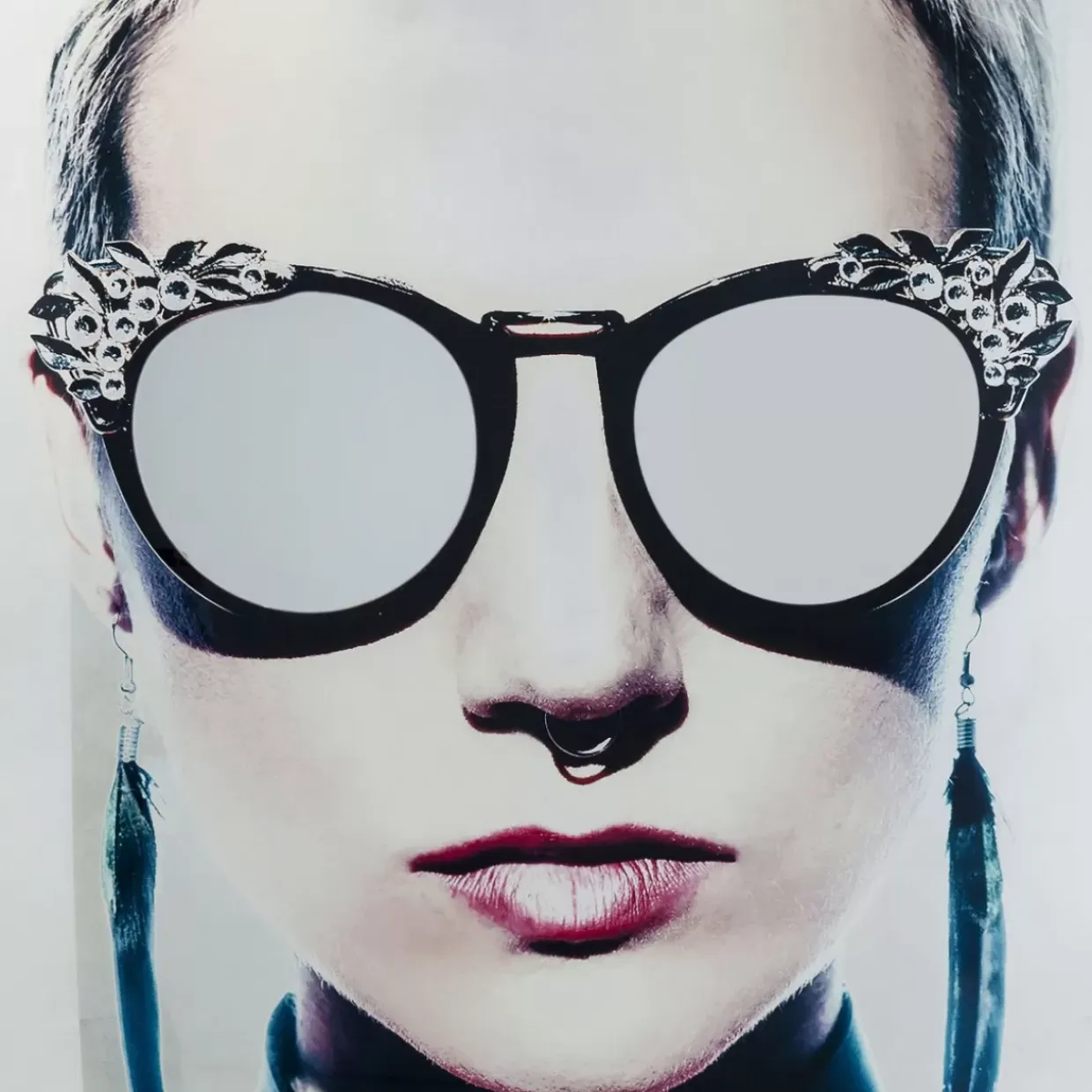Bild Glas Metallic Girlie 120X120Cm