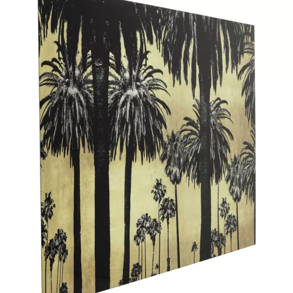 Bild Glas Metallic Palms 180X120Cm