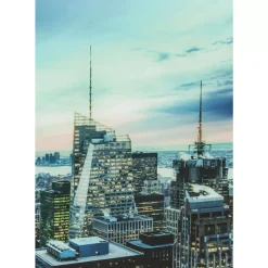 Bild Glas New York Sunset 120X160Cm