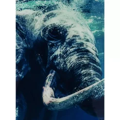 Bild Glas Swimming Elephant 180X120Cm