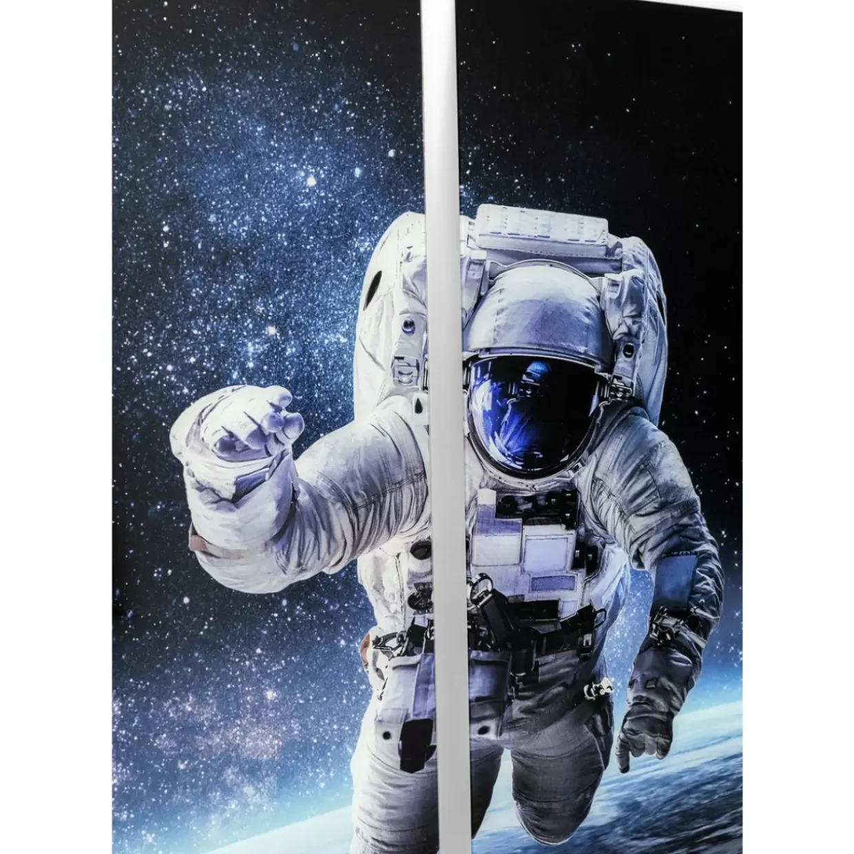Bild Glas Triptychon Man In Space 160X240