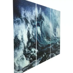 Bild Glas Triptychon Wave 240X160Cm (3/Set)