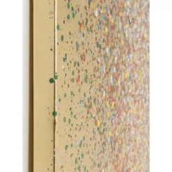 Bild Touched Flower Boat Gold Rot 80X100Cm