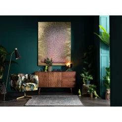 Bild Touched Flower Boat Gold Pink 160X120Cm