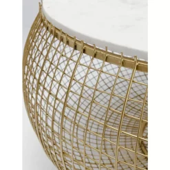 Couchtisch Cesta Marmor Gold O100Cm