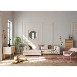 Couchtisch Cesta Marmor Gold O100Cm