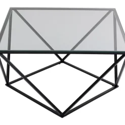 Couchtisch Cristallo Schwarz 80X80Cm