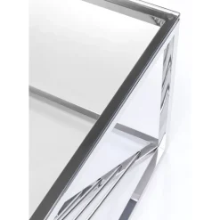 Couchtisch Laser Silber Klarglas 120X60