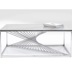 Couchtisch Laser Silber Klarglas 120X60