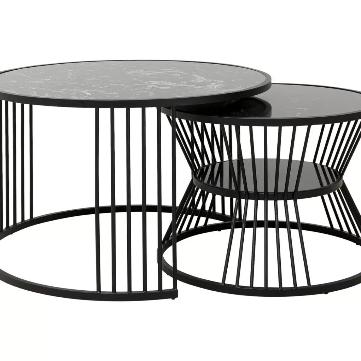 Couchtisch Roma Schwarz (2/Set)