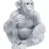 Deko Figur Baby Ape Silber 53