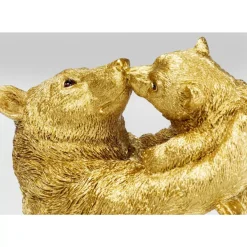 Deko Figur Bear Lucky Mom Gold 27Cm
