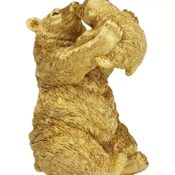 Deko Figur Bear Lucky Mom Gold 27Cm