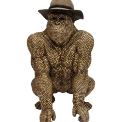 Deko Figur Gorilla Gold 80Cm