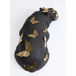 Deko Figur Hippo Butterflies 35Cm
