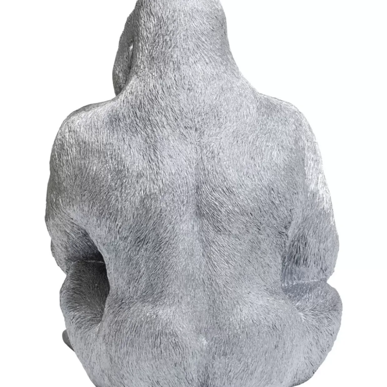 Deko Figur Monkey Gorilla Side Xl Silber Matt