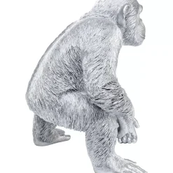 Deko Figur Playing Ape Silber 50