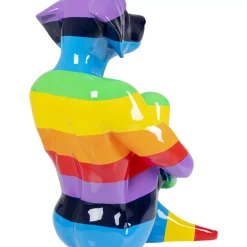 Deko Figur Sitting Dog Rainbow 173