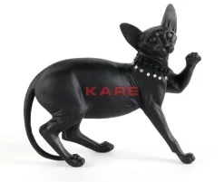 Deko Figur Standing Cat Audrey Schwarz 29Cm