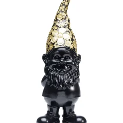 Deko Figur Zwerg Standing Schwarz Gold 61Cm