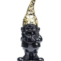 Deko Figur Zwerg Standing Schwarz Gold 46Cm