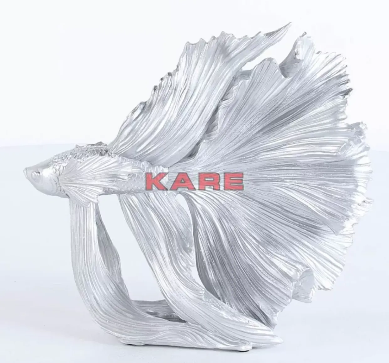 Deko Objekt Betta Fish Silber Klein