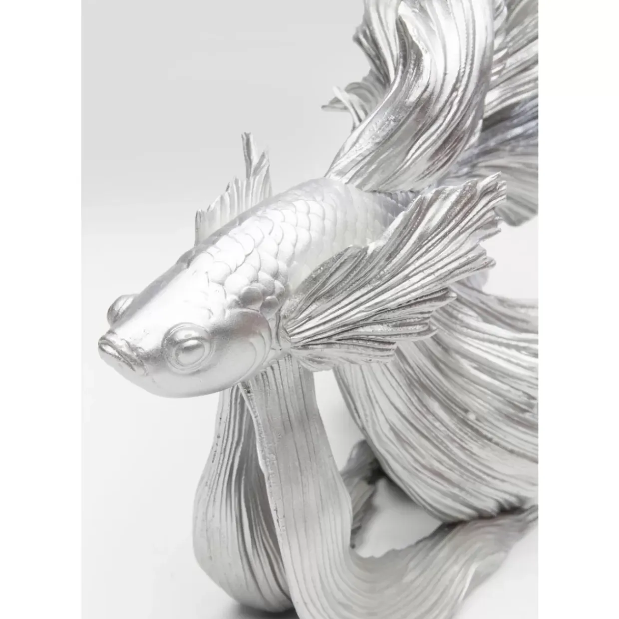 Deko Objekt Betta Fish Silber Klein