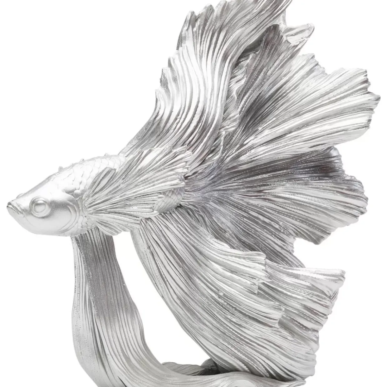 Deko Objekt Betta Fish Silber Klein