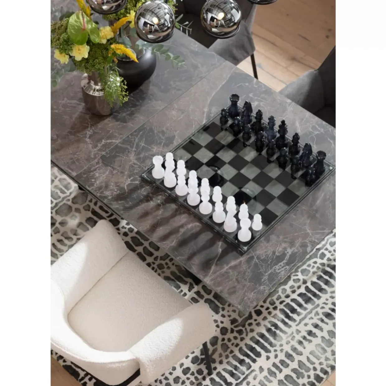 Deko Objekt Chess Transparent 60X60Cm
