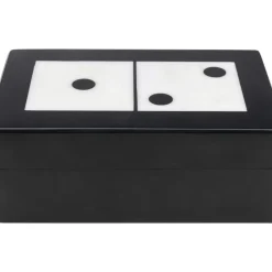 Deko Objekt Domino Schwarz/Weis 14X5Cm